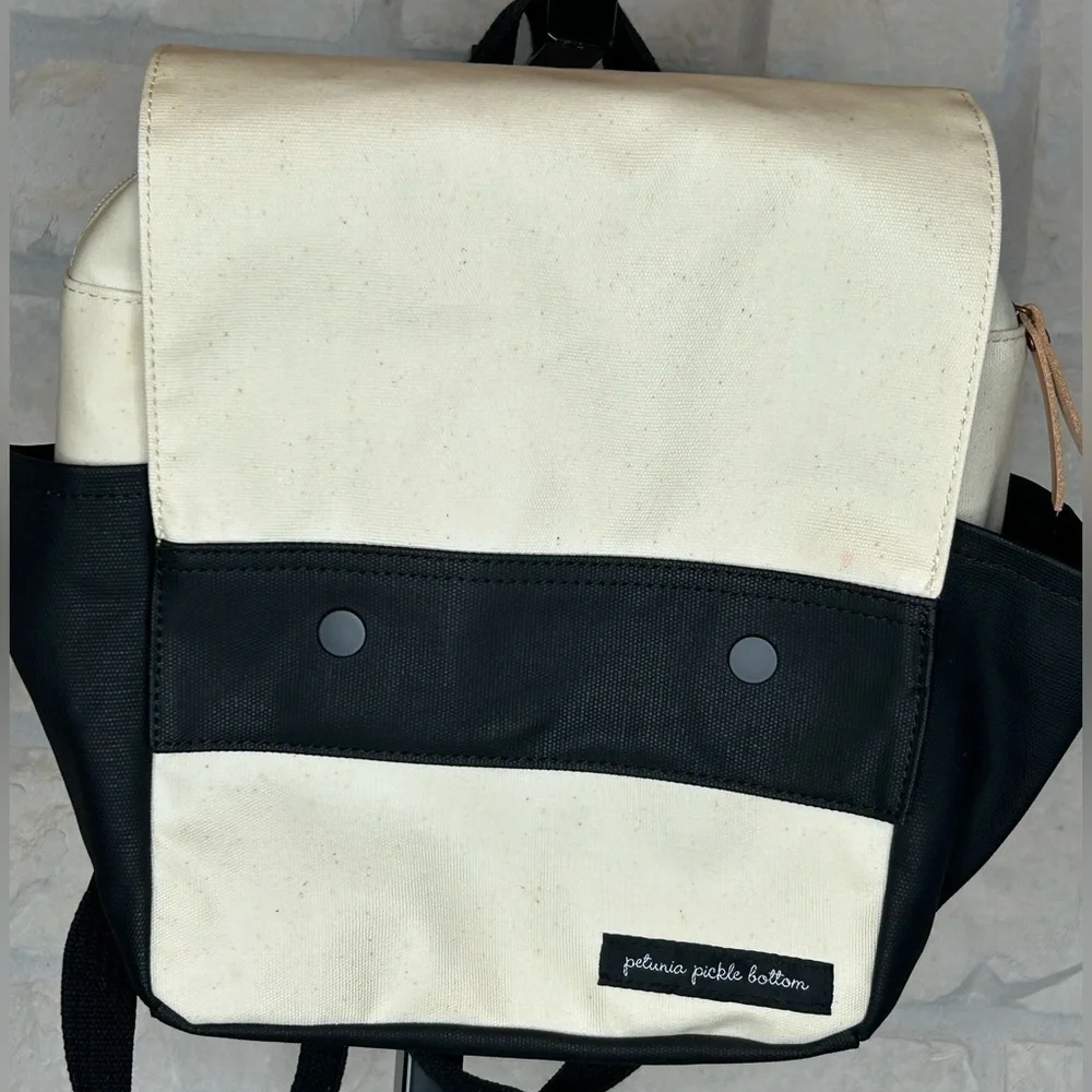 Petunia Pickle Bottom Axis Birch Black Backpack Diaper Bag